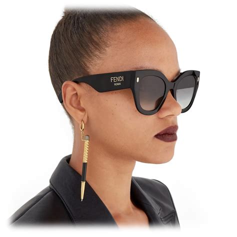 occhiali da sole cat eye fendi|Fendi Fendi Roma Acetate Cat.